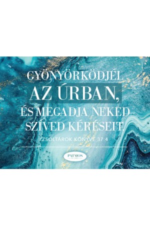 Kék márványos hűtőmágnes