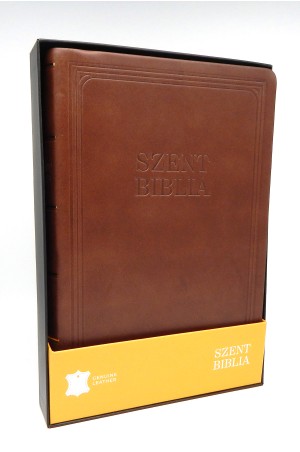Nagy Biblia Exclusive - Barna bőr (bivalybőr + díszdoboz)